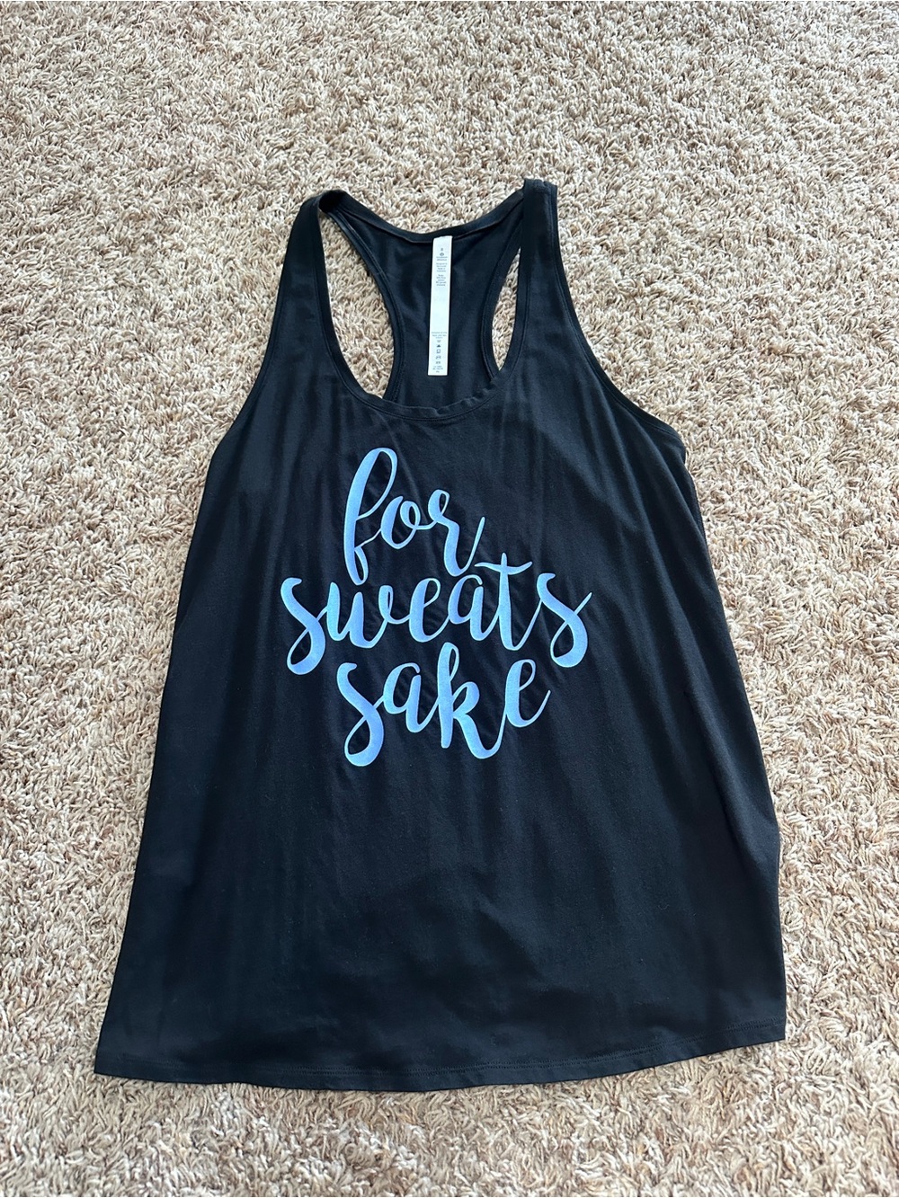 lululemon athletica Love Tank “For Sweats Sake” sz 8 Blk